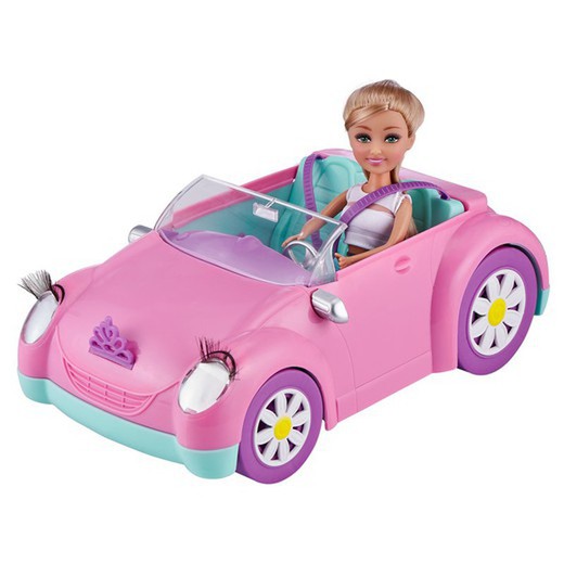 Doll with Convertible Car