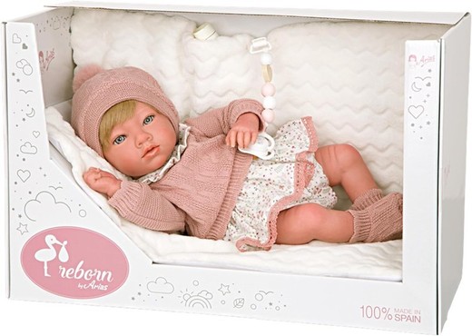 Reborn Doll - April Pink With Blanket - Arias