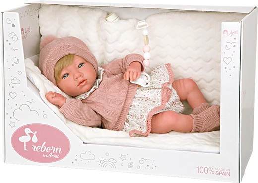 Reborn Doll - Pink April With Blanket - Arias