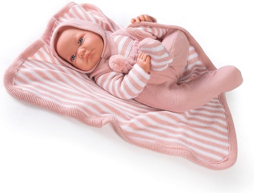 Nica Newborn Doll Knitted Outfit and Shawl 42 cm - Antonio Juan