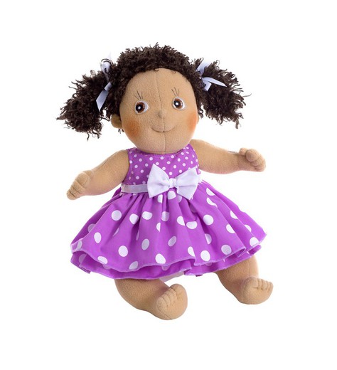 Rubens Barn doll 36 cm - Rubens Kids - Clara with purple dress