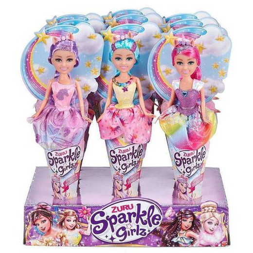 Sparkle Girlz Princess Cone Unicorn Doll 26 cm