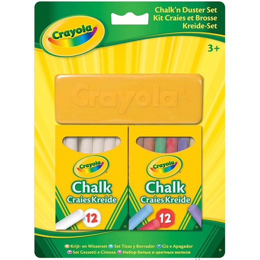 Pack 24 Chalks And Eraser - Crayola