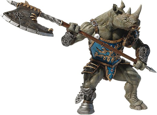 Papo - Rhino soldier with armor and weapon