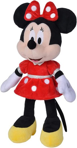 Pelúcia Disney - Minnie Mouse com vestido vermelho 35 cm