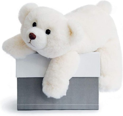 Pelúcia urso polar branco 30 cm