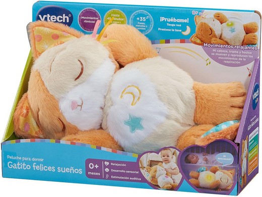 Плюшевый спящий котенок Happy Dreams - Vtech