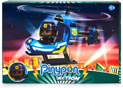 Pinypon Action - Mini Helicóptero Policia