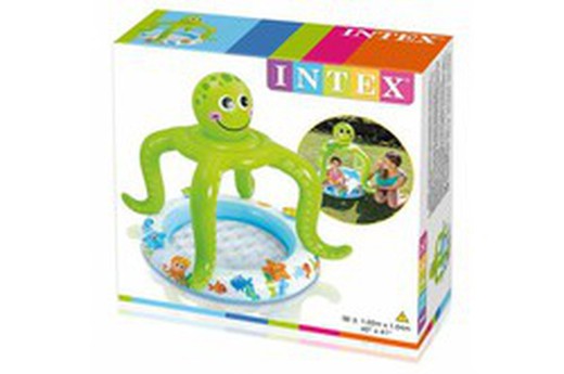 Детский бассейн - Тент Octopus - 102x104 - Intex
