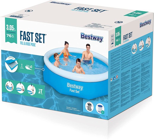 Abnehmbarer aufblasbarer Pool - Fast Set - 305x76 - Bestway