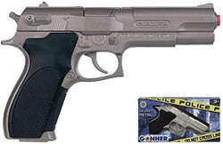 Silver 8 Shot Police Pistol - Gonher