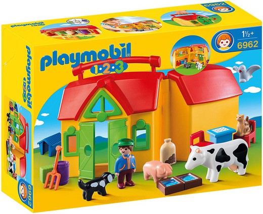 Playmobil 1-2-3 - Briefcase Farm