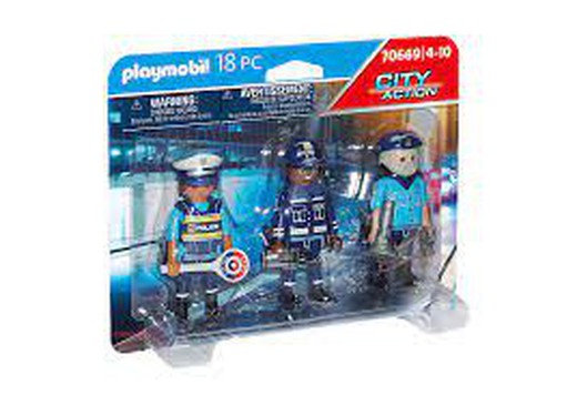 Playmobil City Action - Conjunto de bonecos de polícia