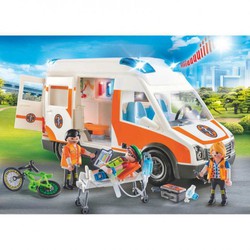 Jouet d'ambulance enfnts, modèle de jouet d'ambulance avec son et lumières,  jouet d'ambulance de jeu de véhicule de sauvetage avec civière, voiture de  jouet de véhicule d'ambulance pour tout-petit : : Jeux