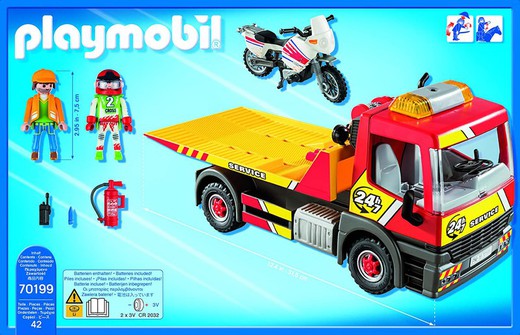 ② Camion remorque + grue Playmobil et accessoires