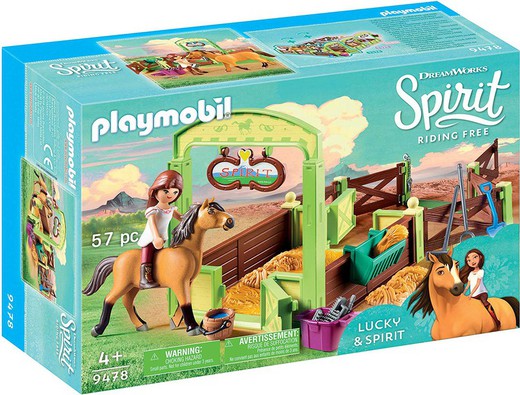 Playmobil  Spirit Riding Free   –  Establo + Lucky y su caballo Spirit