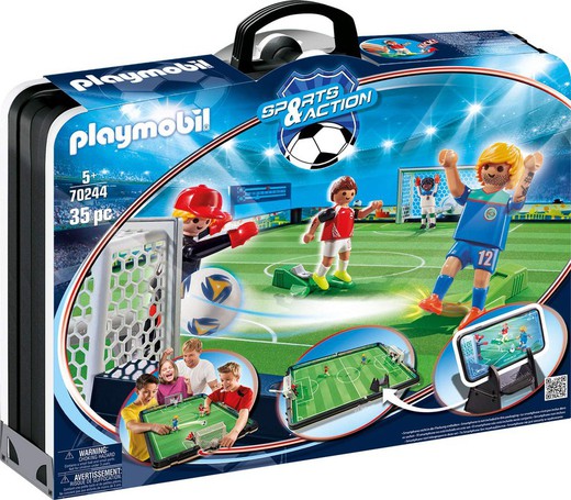 Playmobil – Sports & Action Maletín, Campo de Fútbol