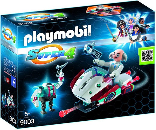 Playmobil  Súper 4 –  Dr X con Skyjet  y robot