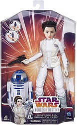 Prinzessin Leía und R2-D2