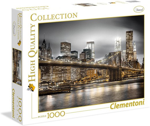 Пазл 1000 деталей, Skyline Нью-Йорка - Clementoni