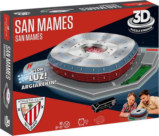 Puzzle 3D – San Mamés (Athletic Club de Bilbao) con Luz