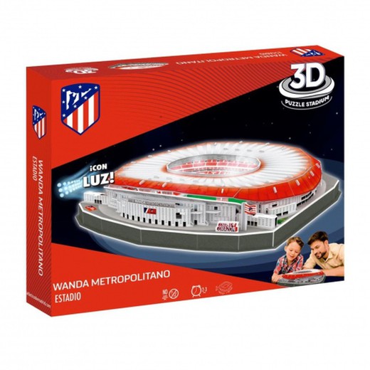 Puzzle 3D - Wanda Metropolitano (Atlético de Madrid) con Luz