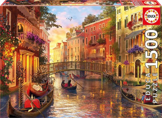 Puzzle - Sonnenuntergang in Venedig - 1500 Teile