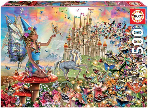 500 Piece Puzzle Fairies and Butterflies