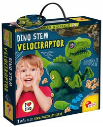 Quebra-cabeça Eu sou o gênio Dino Stem Velociraptor - Lisciani