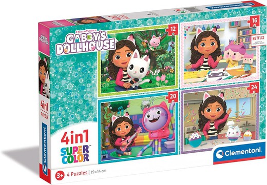 Gabby's Dollhouse Puzzles of 12, 16, 20 and 24 Pieces