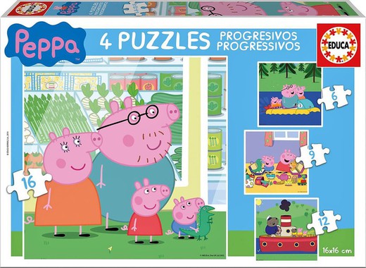 Progressive Puzzles Peppa Pig - Educa