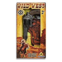8-Schuss-Revolver mit Holster – „Wild – Westen“