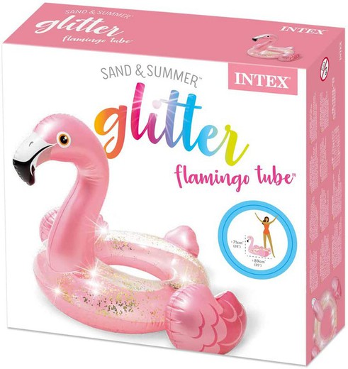 Aufblasbarer Glitzer-Flamingo - Intex