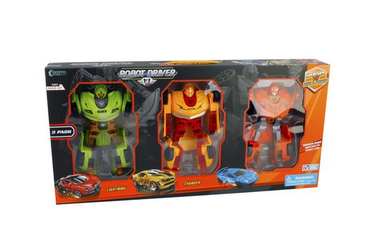 Set Tres Robots Transformables