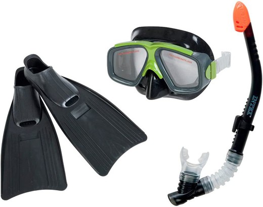 Conjunto de mergulho tubo/barbatanas/máscara de mergulho - Intex