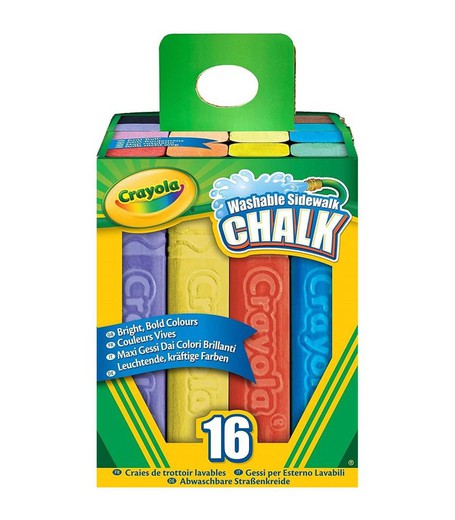 Набор из 16 моющихся мелков для пола - Crayola