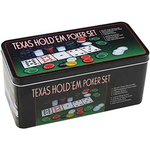 Set da poker - scatola di metallo