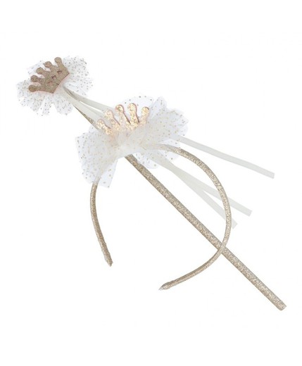 Set Headband, Wand With Tulle, Crown