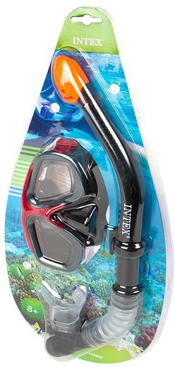 TUBE AND DIVING MASK SET - POLYCARBONATE / SURF RIDER +8 YEARS