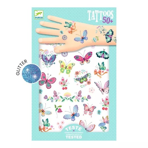 Tatuagens de borboletas sonhadoras - Djeco