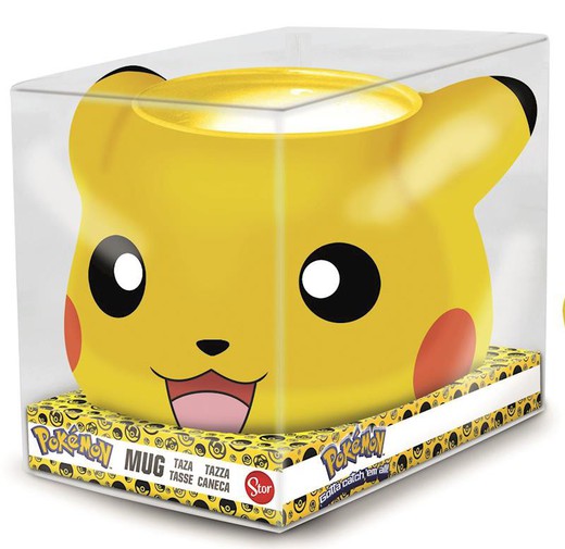 Caneca Cerâmica Pikachu 3D - 440 ml.