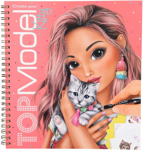 Top Model CRIE seu livro de colorir Kitty