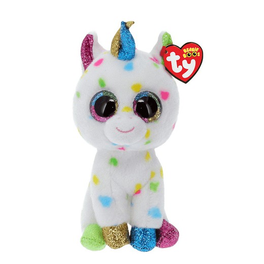 TY - Harmonie Speckle Unicorn Soft Toy - 15 cm