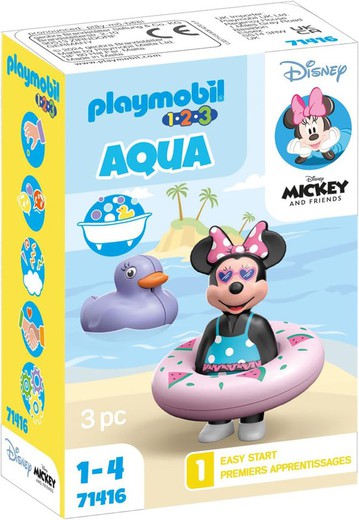 Viagem à praia da Minnie - Playmobil 1.2.3 Aqua Disney
