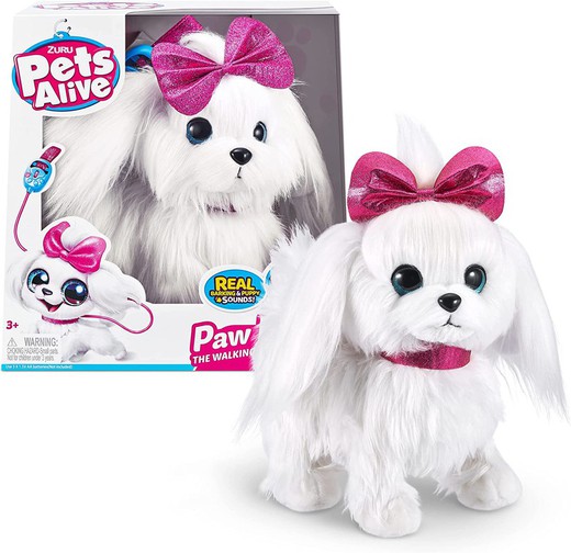 Pet's Alive - Paw Paw Walking Puppy - El Cachorro Blanco Que Camina