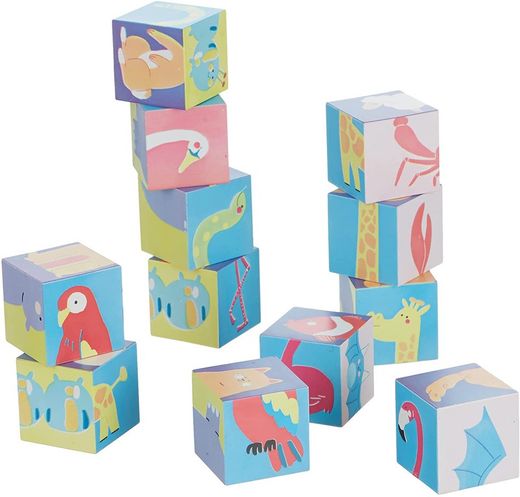 12 cubes en forme d'animaux - Clementoni