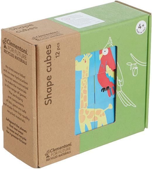 12 cubes en forme d'animaux - Clementoni