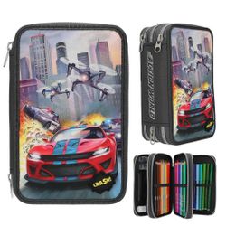 Action World - Estuche Escritura Triple Con LED