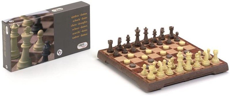 Magnetic Chess & Checkers (Xadrez e Damas) [Cayro-455]