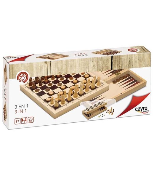 Ajedrez, Damas y Backgammon - 3 en 1